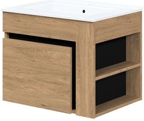 Szafka pod umywalkę meblową dąb złoty - Maurell 3X 60 cm