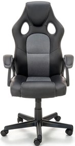 Fotel obrotowy gamingowy czarny + popiel M1-N65