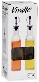 Butelki z dozownikiem na oliwę i ocet, 300 ml, 2 szt.