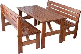 Drewniana ławka ogrodowa Viking - 150 cm, lakierowana