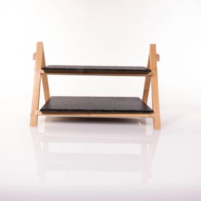 Patera bambusowa do serwowania, łupek kamienny, Kesper