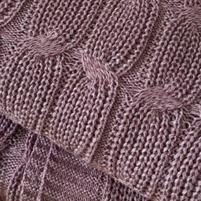 Różowofioletowy koc dzianinowy 130x170 cm Chunky Marl Knit – Catherine Lansfield