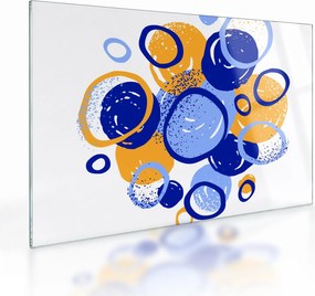 Obraz na szkle - Jasny motyw z kółkami (70x50 cm)