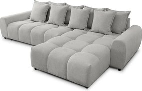 Jasnoszary narożnik (prawostronny/z szezlongiem) Albane – Ropez