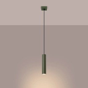 Lampa wisząca LAGOS 1 zielona oliwka SOLLUX  LIGHTING