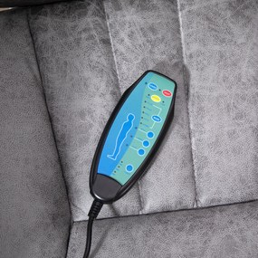 HOMCOM Fotel biurowy ergonomiczny z masażem i podgrzewaniem funkcja leżanki obciążenie do 120kg szary | Aosom PL