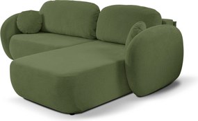 Masseno Narożnik AMICO z funkcją spania i pojemnikiem na pościel Narozniki L, Rozkładana sofa - Oliwkowy, ARAGON 39