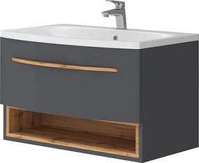 Zestaw mebli łazienkowych antracyt 79x42x50 stelantis