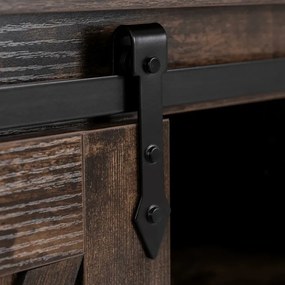 Komoda ARLO 100 cm z Półkami Dąb Rustykalny/Czarny Loftowa