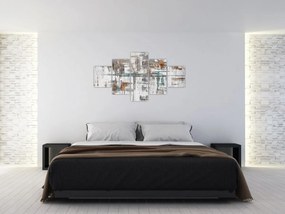 Obraz - Abstrakcyjne pociągnięcia (125x70 cm)