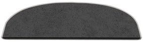 Ciemnoszare dywaniki na schody zestaw 16 szt. 20x65 cm Plain Color – Vitaus