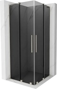 Mexen Velar L Duo kabina prysznicowa rozsuwana 90 x 90 cm, grafit, nikiel szczotkowany - 871-090-090-02-43-97
