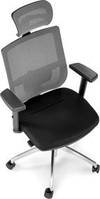 Fotel biurowy z regulacjami Admiral, zgodny z normą BHP