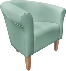 Fotel Milo tkanina Eko-skóra elegancki fotel do salonu i gabinetu : Kolor nogi - Drewno, Kolor tkaniny - EKO-SKÓRA - 7D, Wysokość nogi - 20 cm