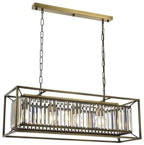 Żyrandol na łańcuchu CRYSTALLINE 4xE27/6W/230V brązowy