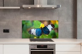 Panel Kuchenny Szklany Egzotyczny Motyl na Płatkach