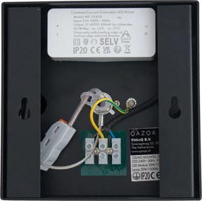 Nowoczesny reflektor natynkowy czarny z możliwością ściemniania LED - Dionysos