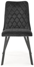 Krzesło tapicerowane K450 VELVET czarne HALMAR