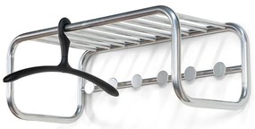 Metalowy wieszak ścienny w kolorze srebra z półką Retro – Spinder Design