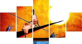 Obraz z okresu starożytnego malarstwa (125x70 cm)