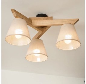 Brilagi - LED  Żyrandol natynkowy ANTHONY 3xE14/40W/230V dąb/beżowy