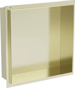 Mexen X-Wall-NR półka wnękowa bez kołnierza 30 x 30 cm, złota szczotkowana - 1951303010