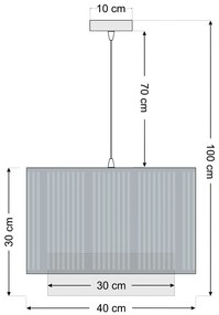Lampa wisząca DUO LAMI LINE 40 biała/jutowa BPS KONCEPT