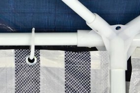 Namiot ogrodowy 3×6 m – niebiesko-biały, skład