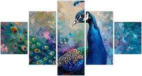 Obraz - Malowanie pawia (125x70 cm)