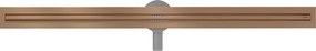 Mexen Flat 360° Slim odpływ liniowy obrotowy 160 cm, miedź szczotkowana - 1C41160