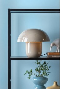 Szara lampa stołowa z metalowym kloszem (wysokość 25 cm) Fat Mushroom – Leitmotiv