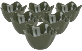 Zestaw 6 misek ceramicznych Lotus 11,8 cm, zielony
