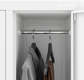 Szafa socjalna BHP ubraniowa 10-drzwiowa biała: BARTEK 1360 x 1720 x 450 mm