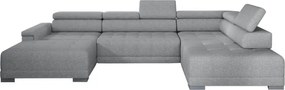 Narożnik CAMPO XL z elektryczną regulacją siedziska Prawostronny w tkaninie MEMPHIS 16 WERSAL