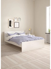 Białe łóżko dwuosobowe z płyty wiórowej bez stelaża 140x200 cm Naia – Tvilum