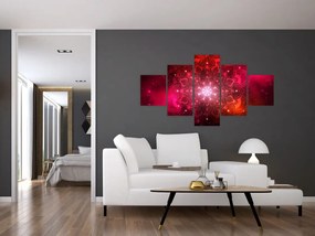 Obraz czerwonej abstrakcji (125x70 cm)