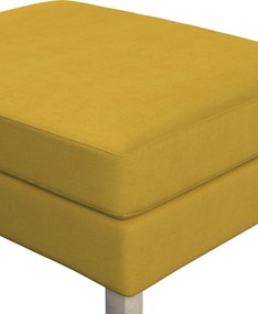 Pokrowiec na podnóżek Karlstad kolor żółty tkanina strukturalna