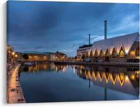 Obraz kanału wodnego - Göteborg (70x50 cm)