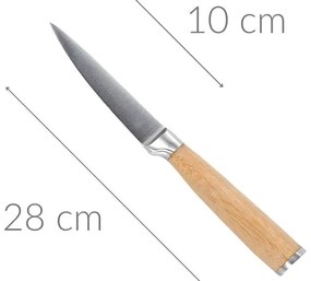 Nóż kuchenny, stal nierdzewna, ostrze 10 cm, Kesper