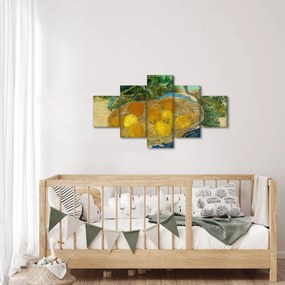 Obraz - Vincent van Gogh, Still Life of  Oranges and Lemons with  Blue Gloves, reprodukcje (125x70 cm)