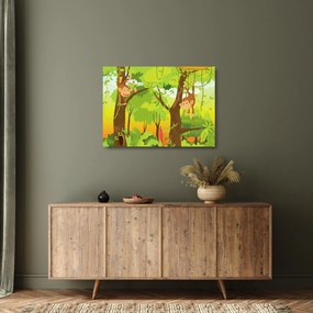 Obraz na szkle - Małpy (70x50 cm)