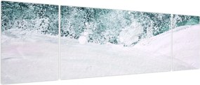 Obraz - Turkusowa abstrakcja (170x50 cm)