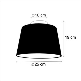 Nowoczesna lampa sufitowa z białym kloszem 25 cm - CombiWiejski/ Rustykalny / Vintage Oswietlenie wewnetrzne