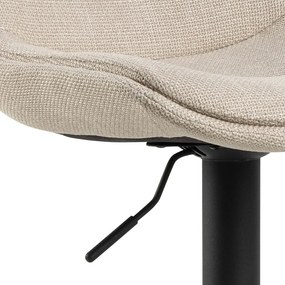 Czarny/beżowy hoker z regulowaną wysokością (wysokość siedziska 65 cm) Adisa – Actona