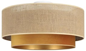 Lampa sufitowa SARTA 1xE27/60W/230V śr. 45 cm miedziana/juta