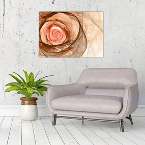 Obraz - Róża w artystycznym duchu (70x50 cm)