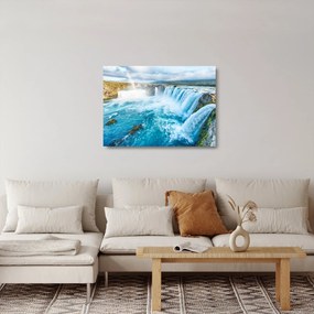 Obraz na szkle - Wodospad Godafoss (70x50 cm)