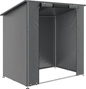Outsunny Namiot garażowy 190x120 cm wodoodporny z zwijaną drzwią na zamek błyskawiczny i oknem wentylacyjnym, ciemnoszary | Aosom PL