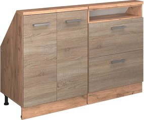 Szafka kuchenna na dach skośny sonoma 120x46x81.6 r-line