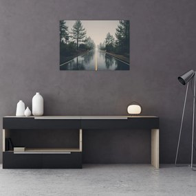 Obraz drogi w deszczu (70x50 cm)